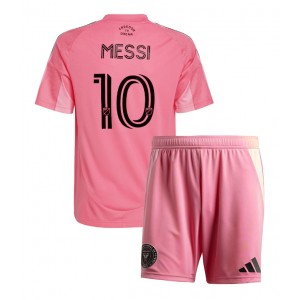 Fotbalové Dres Inter Miami Lionel Messi #10 Dětské Domácí Oblečení 2025-26 Krátký Rukáv (+ trenýrky)